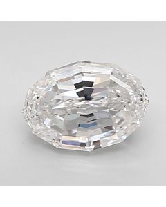 Lab Created 1.19 Carat Step Cut Oval Diamond