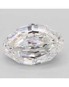 Lab Created 1.98 Carat Step Cut Oval Diamond
