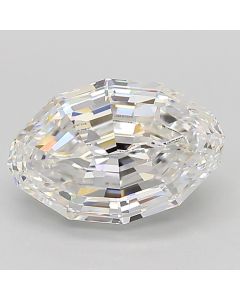 Lab Created 2.04 Carat Step Cut Oval Diamond