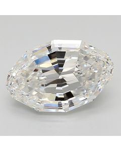 Lab Created 2.06 Carat Step Cut Oval Diamond