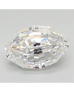 Lab Created 2.52 Carat Step Cut Oval Diamond