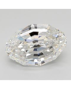 Lab Created 2.55 Carat Step Cut Oval Diamond