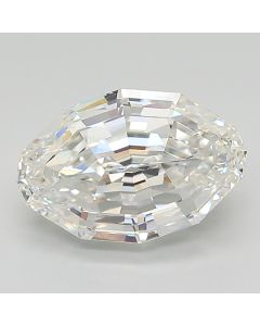 Lab Created 2.59 Carat Step Cut Oval Diamond