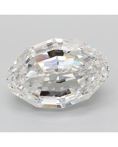 Lab Created 3.08 Carat Step Cut Oval Diamond