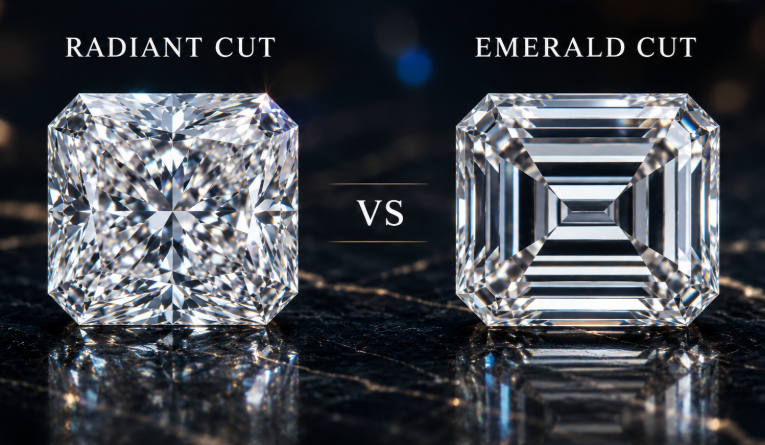 Radiant Cut vs Emerald Cut: Side by side comparison