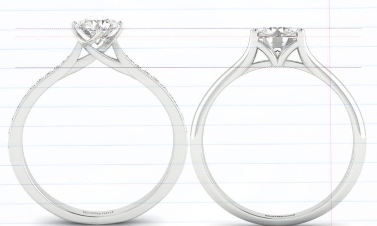 Elevated diamond to make it look bigger