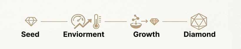 HPHT Process of creating a diamond