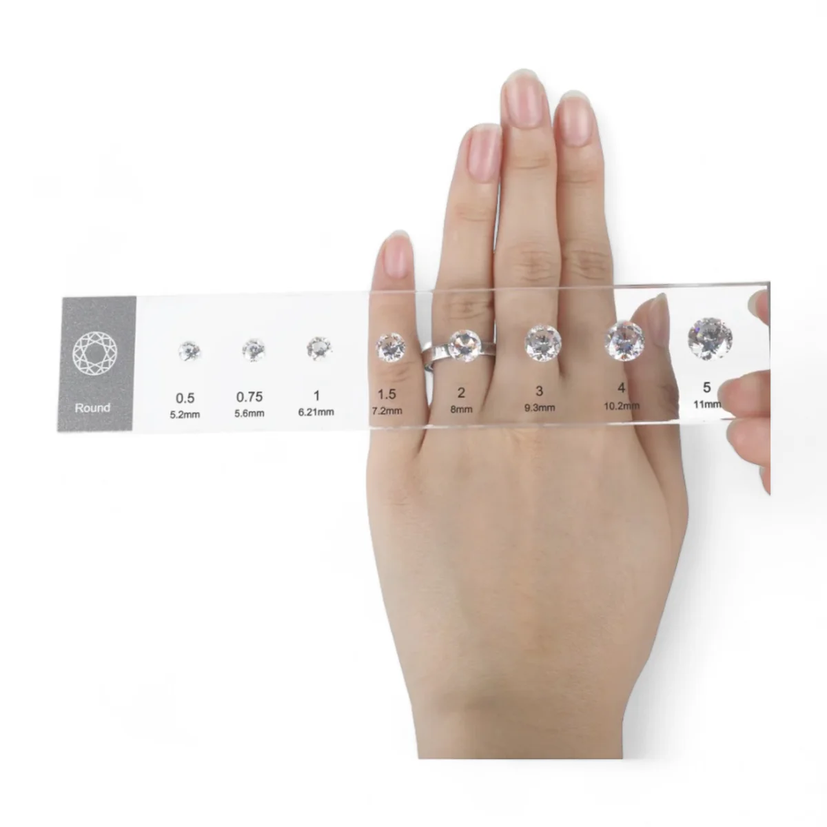 Round Diamond Carat to Size Conversion Showcase