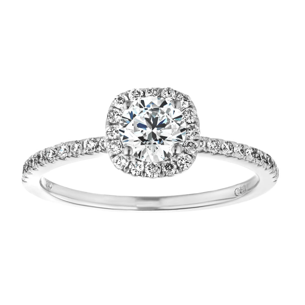 Slim ring that makes the diamond appear bigger